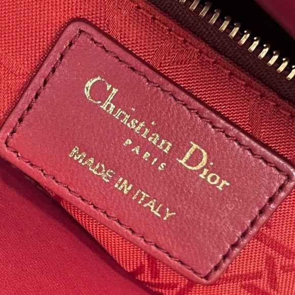 Christian Dior Lady Dior My ABCDior Lambskin Small - Red - Picture 7 of 8